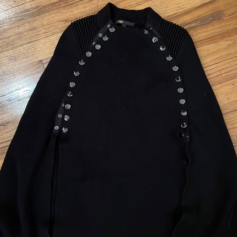 Maje Black Poncho, sz 1
